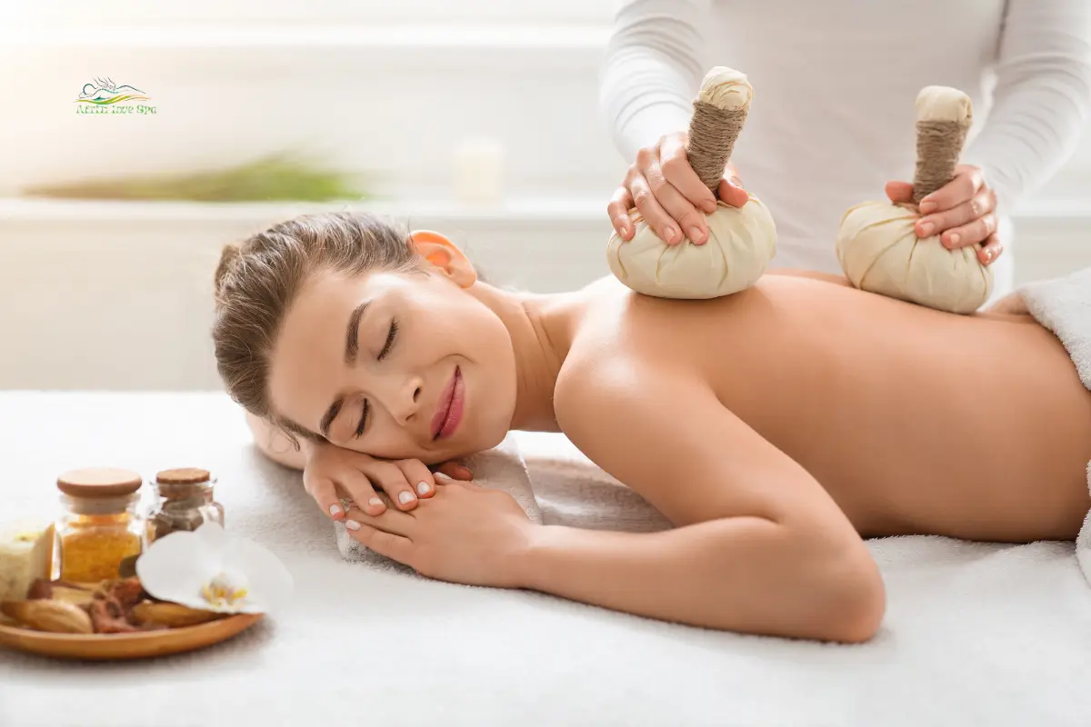 Aromatherapy Massage Benefits featured image showing a relaxing spa treatment with essential oils for stress relief and overall wellness.